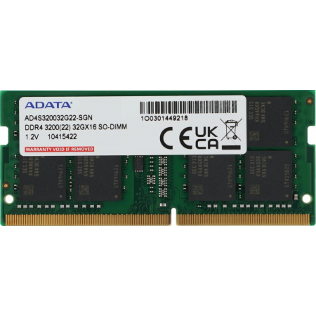 Модуль памяти для ноутбука SODIMM 32GB PC25600 DDR4 SO AD4S320032G22-SGN ADATA, фото  Модуль памяти для ноутбука SODIMM 32GB PC25600 DDR4 SO AD4S320032G22-SGN ADATA, фото