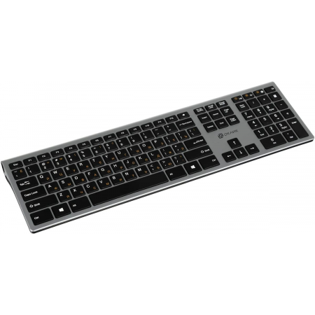 Клавиатура Оклик 890S серый USB беспроводная slim, фото 