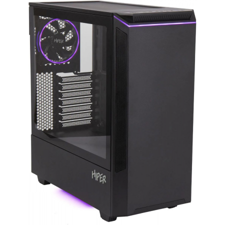 Корпус Hiper PB81 черный без БП ATX 3x120mm 2xUSB2.0 2xUSB3.0 audio bott PSU, фото 