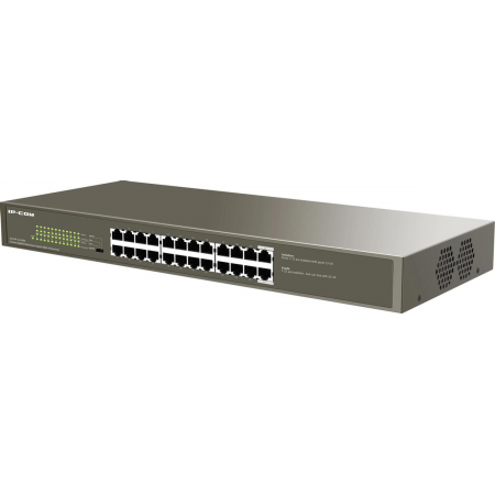 24-портовый гигабитный стоечный коммутатор IP-COM G1124P-24-250W с 24-портовым PoE, фото 
