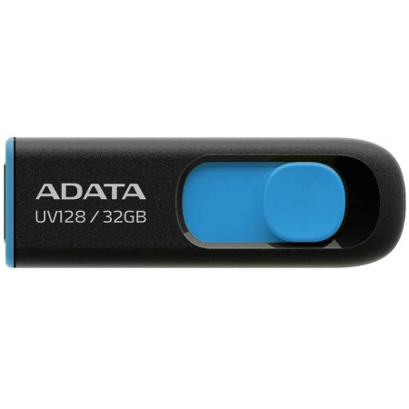 USB Flash накопитель 32GB A-DATA UV128 (AUV128-32G-RBE) черный/синий, фото 