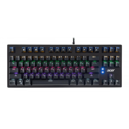 Клавиатура Acer OKW126 механическая черный USB for gamer LED, фото 