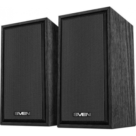 Колонки 2.0 (2x3W, USB+БП) дерево, black SVEN SPS-509, фото 