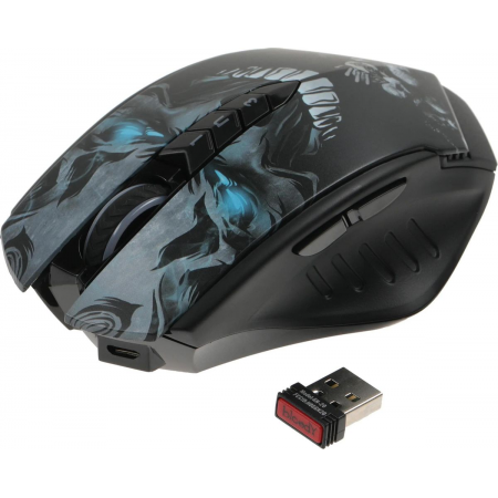 Мышь беспроводная A4Tech Bloody R80 Skull (R80 PLUS (SKULL)) рисунок, чёрный, фото 