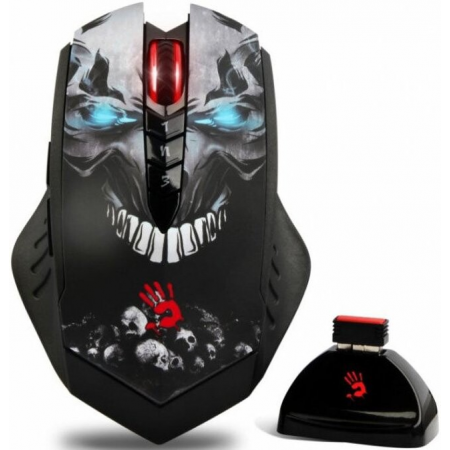 Мышь беспроводная A4Tech Bloody R80 Skull (R80 PLUS (SKULL)) рисунок, чёрный, фото 