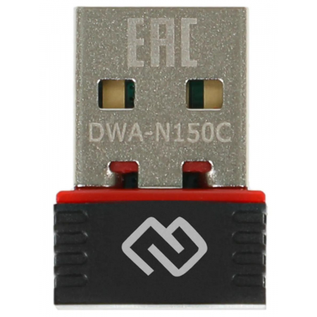 Сетевой адаптер WiFi Digma DWA-N150C N150 USB 2.0 (ант.внутр.) 1ант. (упак.:1шт), фото 