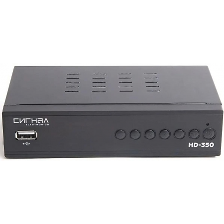 Ресивер эфирный цифровой DVB-T2/C HD HD-350 металл, дисплей DOLBY DIGITAL, HEVC Сигнал Electronics, фото 