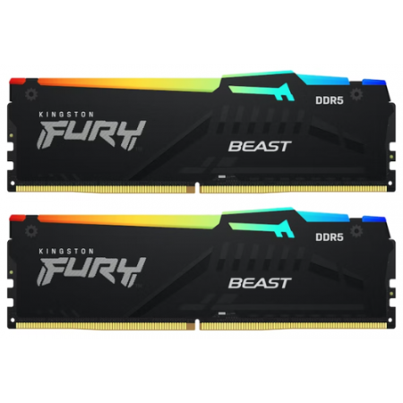 Оперативная память DIMM Kingston FURY Beast Black AMD RGB DDR5 32Gb KF556C36BBEAK2-32 (2x16Gb), фото 