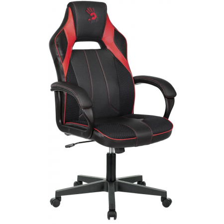 Кресло игровое A4Tech Bloody GC-300 черный/красный эко.кожа/ткань крестов., фото 