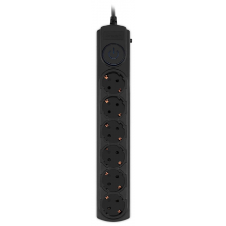 Сетевой фильтр Ippon BK-6-EU-5-10-B 5м (6 розеток) черный (коробка), фото 