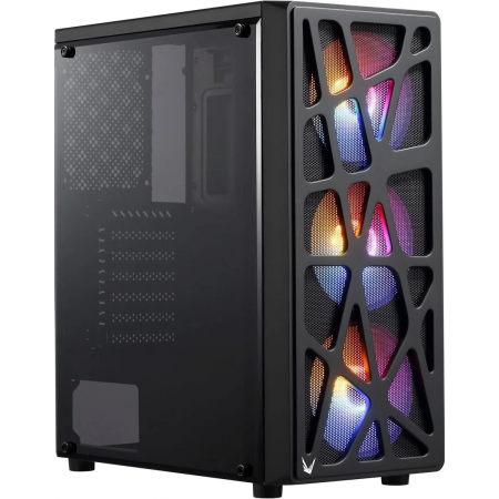 Корпус Formula MANA черный без БП ATX 6x120mm 2xUSB2.0 1xUSB3.0 audio bott PSU, фото 
