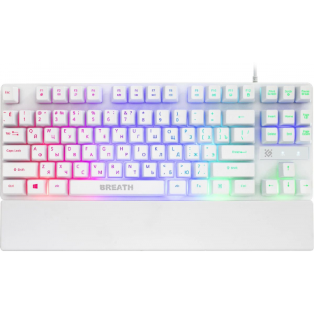 Клавиатура DEFENDER USB BREATH GK-184 WHITE RU 45184, фото 