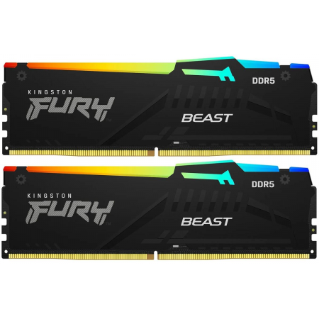 Оперативная память DIMM Kingston FURY Beast Black AMD RGB DDR5 16Gb KF552C36BBEAK2-16 (2x8Gb), фото 