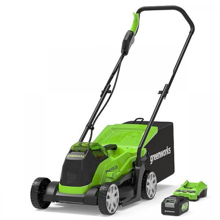 Газонокосилка аккумуляторная GreenWorks GD24LM33k4, 24v, 33 см, 1хАКБ 4Ач и ЗУ  (2516107UB), фото 