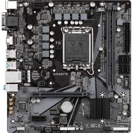 Материнская плата Gigabyte H610M H V2 DDR4 Soc-1700 Intel H610 2xDDR4 mATX AC`97 8ch(7.1) GbLAN+VGA+HDMI, фото 