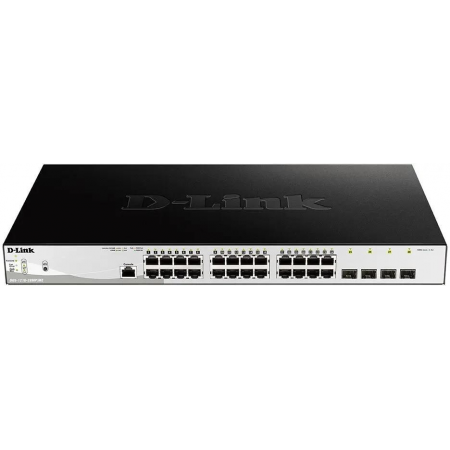 Коммутатор D-Link DGS-1210-28MP/ME/B 24G 4SFP 24PoE 370W управляемый, фото 