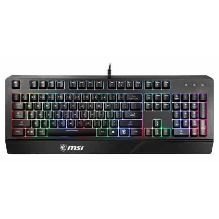 Клавиатура MSI VIGOR GK20 RU черный USB Multimedia for gamer LED (подставка для запястий), фото 