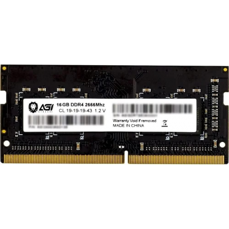 Память DDR4 16Gb 2666MHz AGi AGI266616SD138 SD138 RTL PC4-21300 CL19 SO-DIMM 260-pin 1.2В Ret, фото 