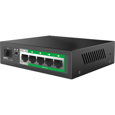 Коммутатор 6PORT 10/100/1000 4POE+2XGE P106GC NETIS, фото 
