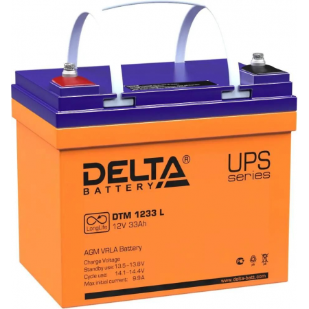 Батарея для ИБП Delta DTM 1233 L 12В 33Ач, фото 