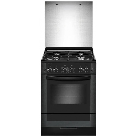 Плита Газовая Gefest ПГ 6300-02 0346 черный (стеклянная крышка) реш.чугун, фото 