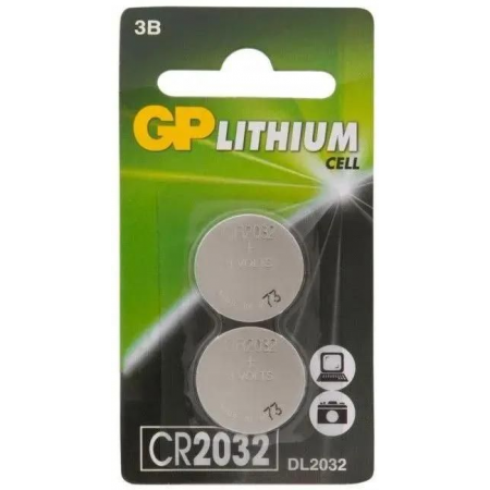 Батарея GP Lithium CR2032 (2шт) блистер, фото 