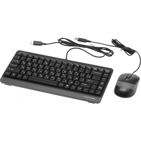 Клавиатура + мышь A4Tech Fstyler F1110 клав:черный/серый мышь:черный/серый USB Multimedia (F1110 GREY), фото 