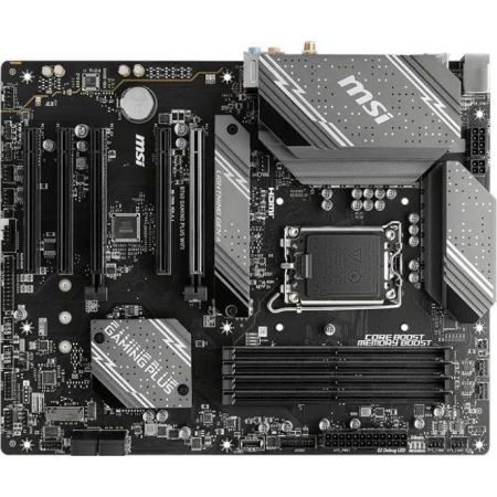 Материнская плата MSI B760 GAMING PLUS WIFI Soc-1700 Intel B760 4xDDR5 ATX AC`97 8ch(7.1) 2.5Gg+HDMI+DP, фото 