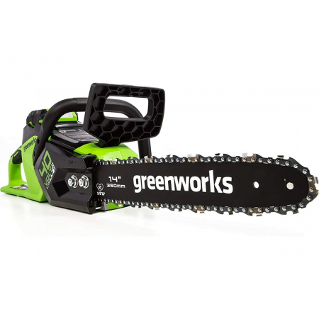 Цепная пила аккумуляторная (2005707UA) GreenWorks GD40CS15, 40V, 35 см, бесщеточная,  1,5 КВТ, с АКБ 2АЧ и ЗУ, фото 