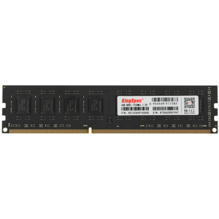 Оперативная память DIMM KingSpec DDR3 4Gb KS1333D3P15004G, фото 