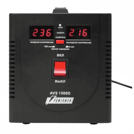 Стабилизатор напряжения Powerman AVS 1500D черный, фото , изображение 2