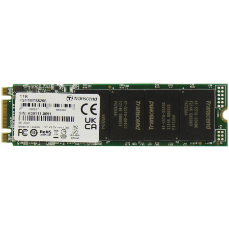 Накопитель SSD M.2 Transcend 1.0Tb MTS825  (SATA3, up to 550/500MBs, 3D NAND, 360TBW, 22x80mm), фото 