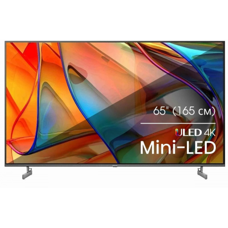 Телевизор LED Hisense 65 65U6KQ темно-серый 4K Ultra HD 60Hz DVB-T DVB-T2 DVB-C DVB-S DVB-S2 USB WiFi Smart TV, фото 
