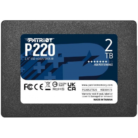 Накопитель SSD Patriot SATA III 2Tb P220S2TB25 P220 2.5, фото 