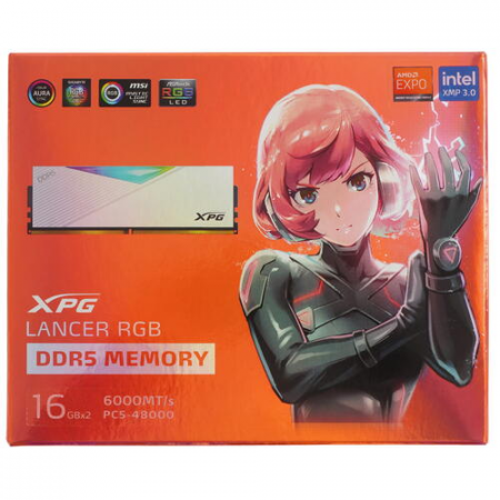 Оперативная память DIMM ADATA XPG Lancer RGB DDR5 32Gb AX5U6000C3016G-DCLARWH (2x16Gb), фото , изображение 5