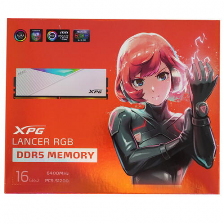 Оперативная память DIMM ADATA XPG Lancer RGB DDR5 32Gb AX5U6400C3216G-DCLARWH (2x16Gb), фото , изображение 5