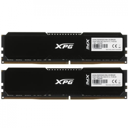 Оперативная память DIMM ADATA XPG GAMMIX D20 DDR4 64Gb AX4U320032G16A-DCBK20 (2x32Gb), фото , изображение 2 Оперативная память DIMM ADATA XPG GAMMIX D20 DDR4 64Gb AX4U320032G16A-DCBK20 (2x32Gb), фото , изображение 2