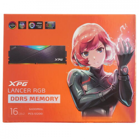 Оперативная память DIMM ADATA XPG Lancer RGB DDR5 32Gb AX5U6400C3216G-DCLARBK (2x16Gb), фото , изображение 5