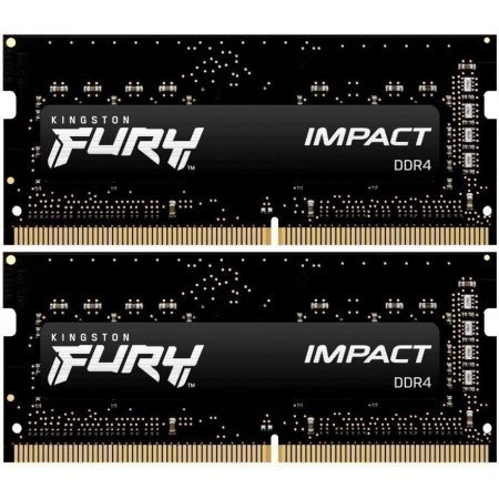 Оперативная память SO-DIMM Kingston Fury Impact DDR4 32Gb 3200MHz KF432S20IBK2/32 (2x16Gb), фото 