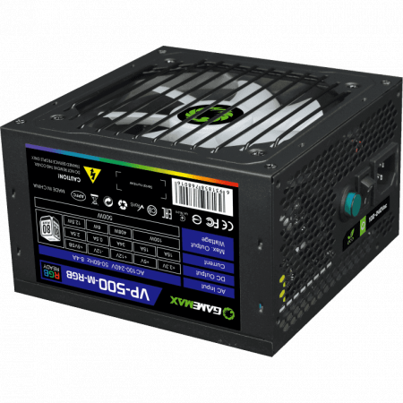 Блок питания GameMax 500W VP-500-RGB-MODULAR, фото , изображение 3