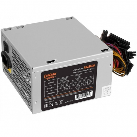 Блок питания ExeGate UNS600 600W ES261570RUS-S, фото , изображение 4
