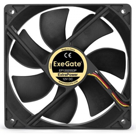 Вентилятор для корпуса ExeGate ExtraPower EP12025S3P EX283388RUS, фото , изображение 2