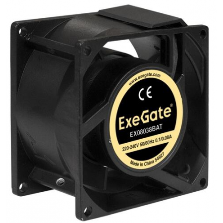 Вентилятор для корпуса ExeGate EX08038BAT EX289000RUS, фото , изображение 2 Вентилятор для корпуса ExeGate EX08038BAT EX289000RUS, фото , изображение 2