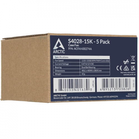 Вентилятор для корпуса Arctic Cooling S4028-15K ACFAN00274A, фото , изображение 8