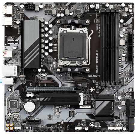 Материнская плата Gigabyte A620M GAMING X, Socket AM5, AMD A620, 4xDDR5-5200, HDMI+DP, 1xPCI-Ex16, 1xPCI-Ex1, 4xSATA3(RAID 0/1/10), 1xM.2, 8 Ch Audio, GLan, (2+2)xUSB2.0, (3+2)xUSB3.2, (1+1)xUSB3.2 Type-C™, 1xPS/2, mATX, RTL, фото 