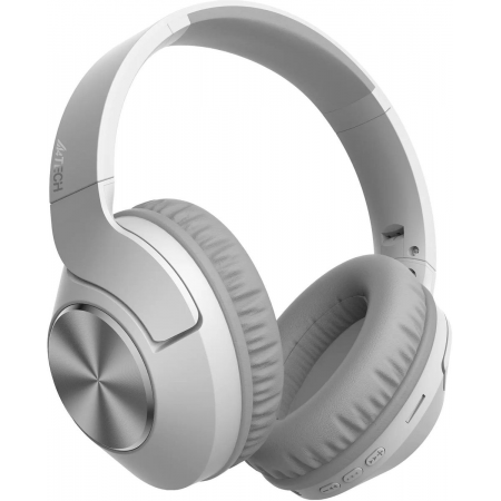 Наушники накладные A4Tech 2Drumtek BH300 белый/серый беспроводные bluetooth оголовье (BH300 GRAYISH WHITE), фото 