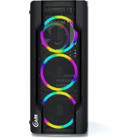 Корпус Powercase Mistral X4 Mesh LED чёрный CMIXB-L4, фото , изображение 2