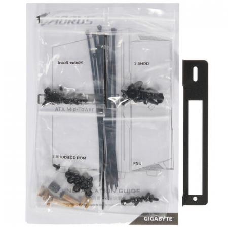 Корпус GIGABYTE AORUS C300 GLASS чёрный GB-AC300G, фото , изображение 13