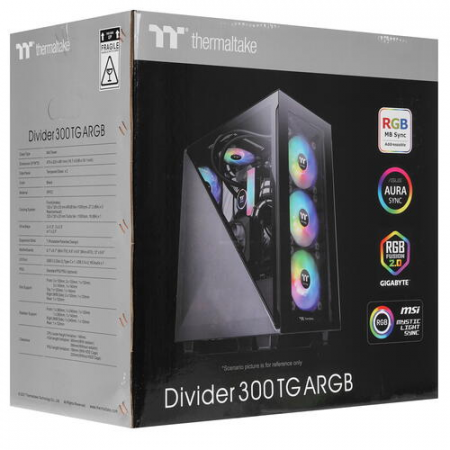 Корпус Thermaltake Divider 300 TG ARGB чёрный CA-1S2-00M1WN-01, фото , изображение 17