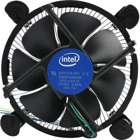 Устройство охлаждения(кулер) Intel E97378 Soc-1151/1200 4-pin 18-38dB Al+Cu 95W 240gr brown box, фото 